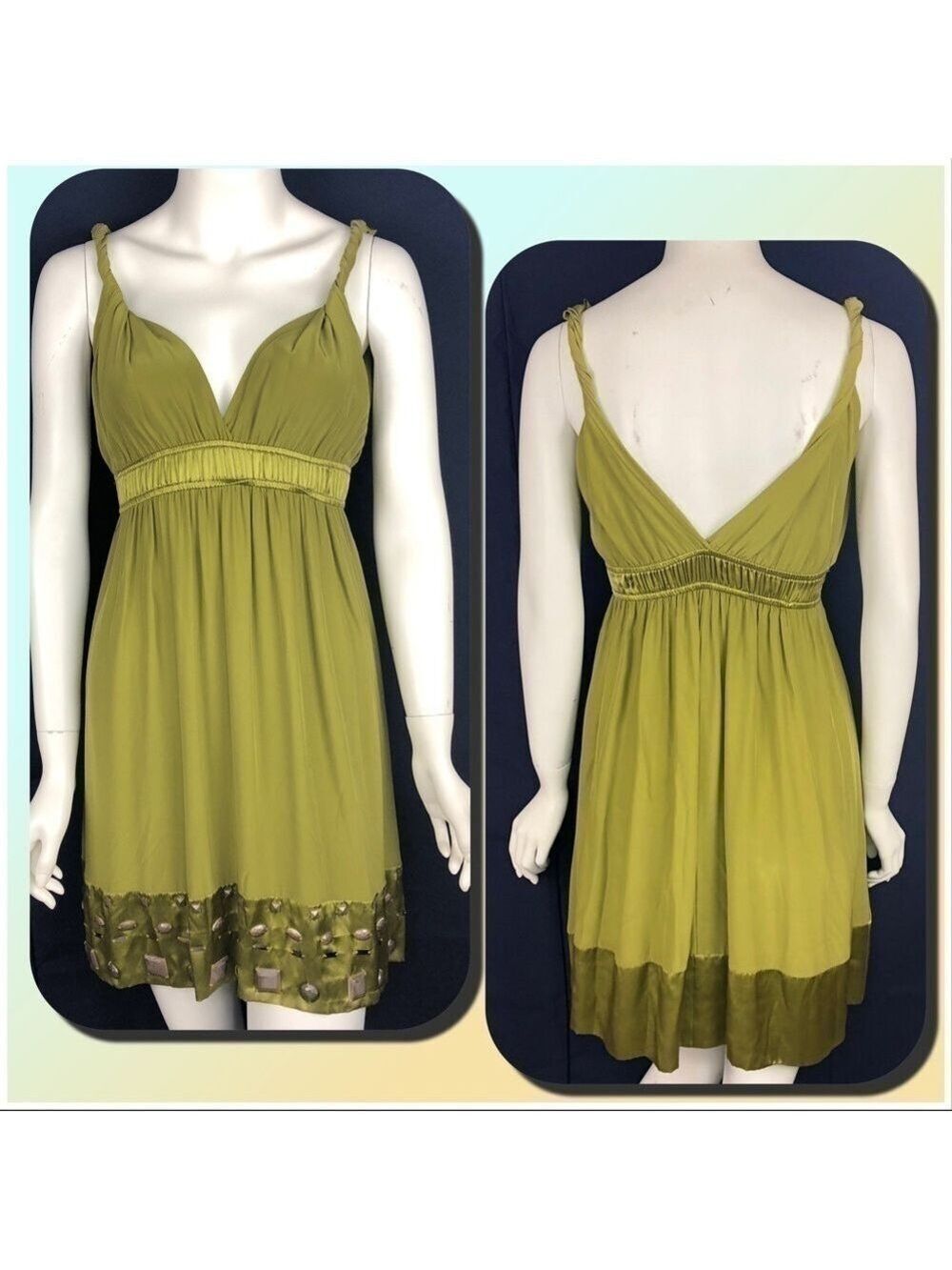 NEW-ANTHROPOLOGIE Hale Bob EmpireWaist Silk Dress